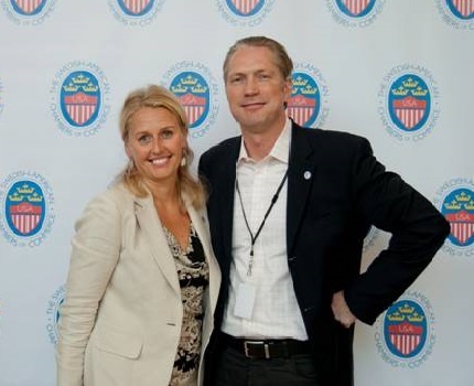 Therese Linde (President SACC-USA) and Henrik Johansson (VP SACC-Austin)