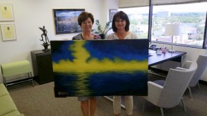 Astrid Marklund (left) with Leona Pettersson at the Swedish Consulate in Houston.