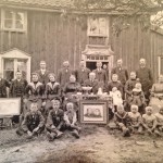 Clarence Blomberg’s photograph of his relatives outside their home in Barkeryd Småland.